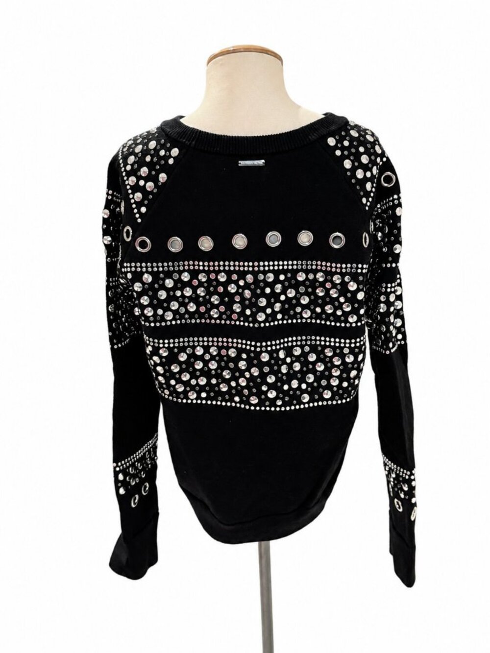 MICHAEL Michael Kors Black Studded Top - M